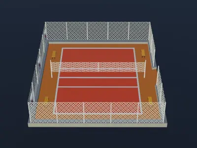 Volleyball Stadium - South Korea Low-poly 3D model