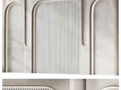 Decorative Wall Composition Arches 3D model