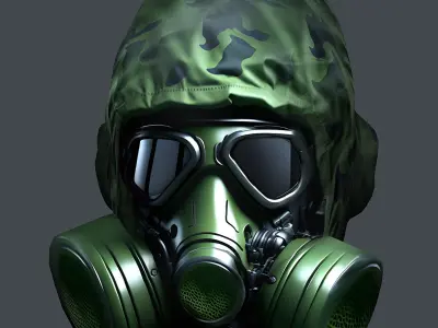 Helmet 3d model military combat Military Low-poly 3D model 2
