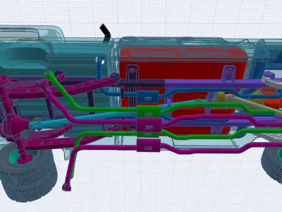 12 inch lift 1965 K10 Crew Cab add ons volume 3 with trailer 3D print model