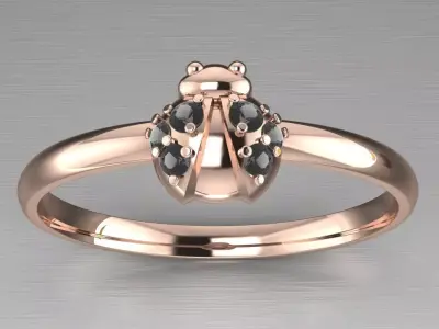 ladybug ring 3D print model