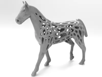 Horse Statue Low-poly 3D model