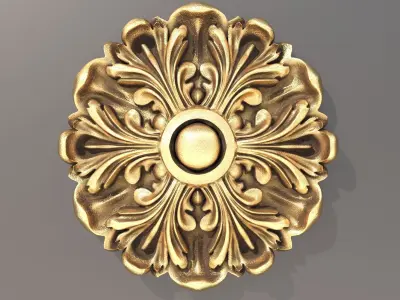 Carved decor 4 3D model purchase