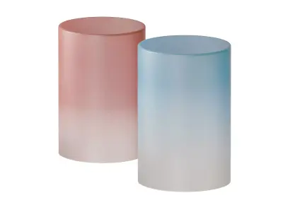 Frosted Gradient Side Table - Acrylic 3D model