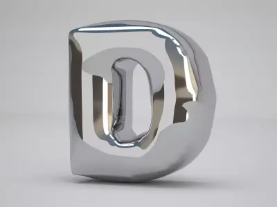 D Balloon Silver 3D model