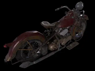 Motorcycle Game Ready - Low Poly Free 3D Model -  Low-poly 3D model
