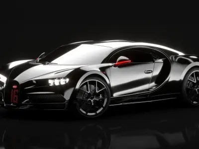 Bugatti Chiron Sport 2021 Black Premium 3D model