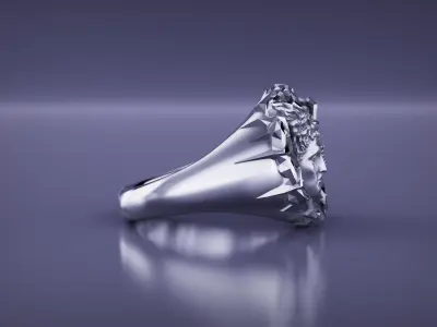 Hermes Signet Ring Separated and Merged 3D PRINT CASTABALE  3D print model