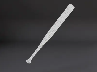 Baseball Bat Collection Low-poly 3D model