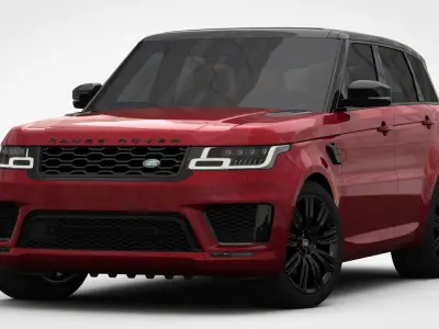 Range Rover Sport 2018 detailed interior 3D model
