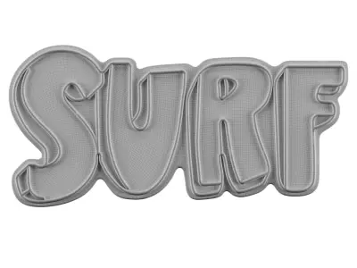 Surf Neon Sign 3D model