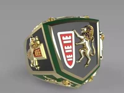 Enamel Lion Rings 3D print model