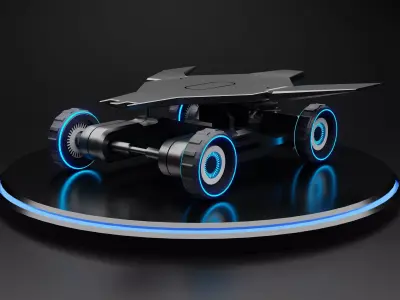 sci-fi skateboard 3D model