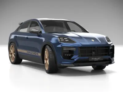 Porsche Cayenne Turbo GT 2024 - Blue Metallic 3D model