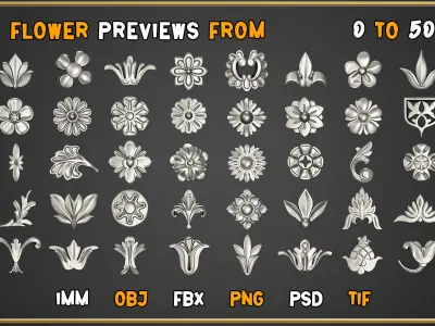 400 SUPER ORNAMENTAL MEGAPCK - 50 Percent OFF This Week Low-poly 3D model