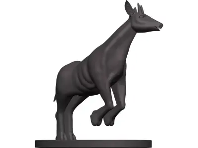 Okapi giraffe statue 3D model
