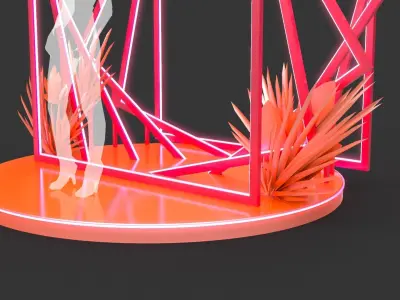 Empty Frame Back - Photocall 4 3D model