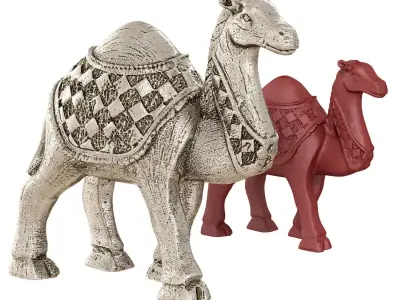 Egyptian figurine of a one-humped camel 3D model