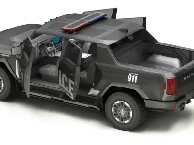 Car Police 8 Low-poly 3D model