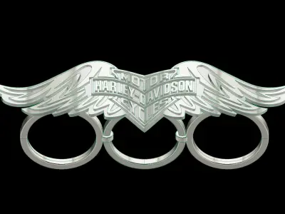 Harley Davidson Wings Ring  3D print model