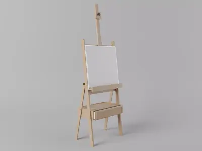 Easel 3D model Free low-poly 3D model