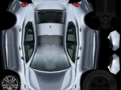 Generic Sedan v10 Low-poly 3D model