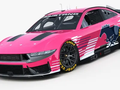 NASCAR Mustang 2024 Template 3D model