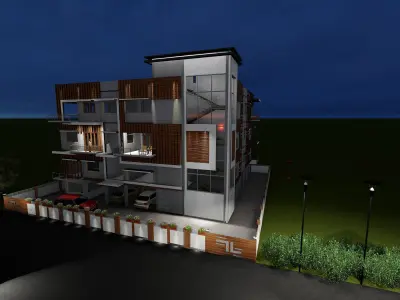 2 FLOOR APARTMENT 3D model