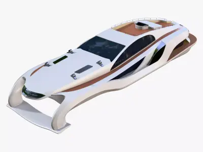 High-Speed Luxury Yacht M1 3D model