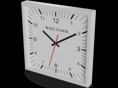 Home decorations Wall clocks Low-poly 3D model