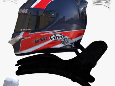 Kvyat Helmet Low-poly 3D model