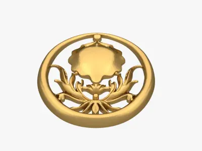 Classic oval decor ornament 266 3D model