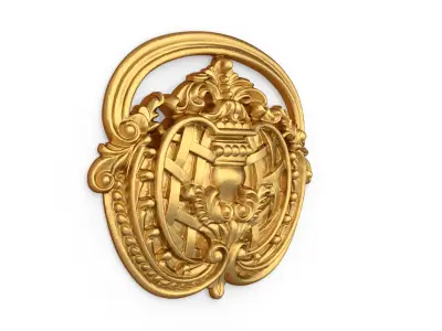 Classic decor ornament carved 16  3D model