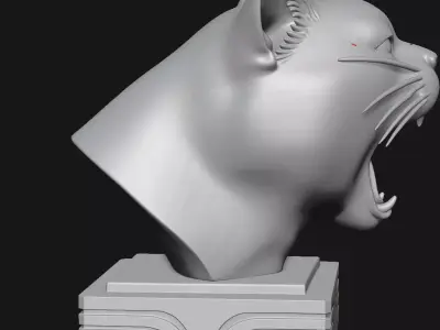Cat sculpture 3D print model