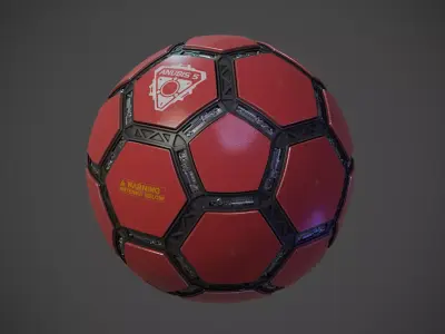  Sci-fi mechanical football polygonal ball 3D model