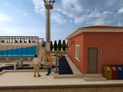 PACKAGE SEWAGE TREATMENT PLANT 3D model