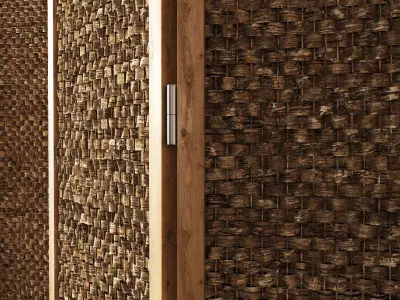 Wood screen decor n1 3D model