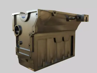 Cylinder Block Low-poly 3D model