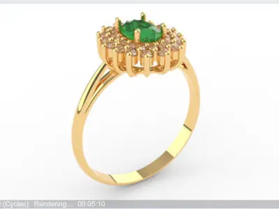 Digital Preciousness Custom-made ring in 3D modeling 3D print model