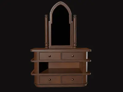 Medieval Wall Mirror V02 Low-poly 3D model