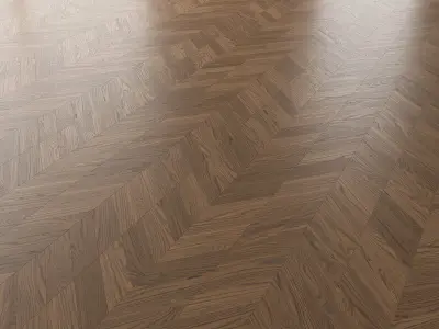  Parquet Oak Black Walnut Brushed set 1 3D model