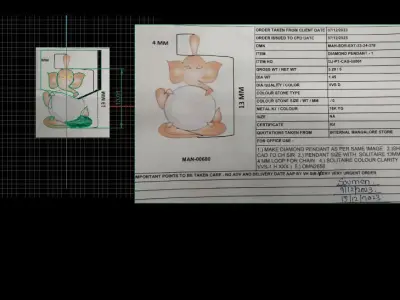FASION  PENDANT 3D model 2