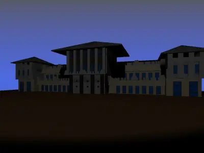 Low Poly Presidential palace of the Republic of Turkey  3D model