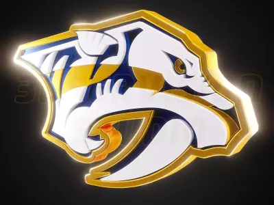 Nashville Predators logo - Cinematic - 3D print 3D model