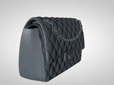 Green Calfskin Classic Double Flap  3D print model