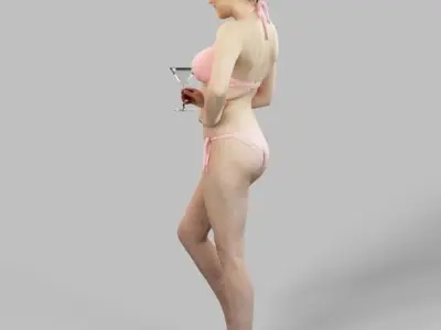 5x BEACH MAN WOMAN VOL01 SCANNED 3D Model Pack