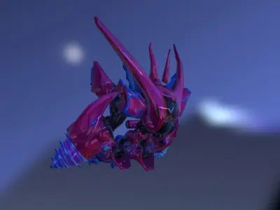 Mecha Pinky Free Model Low Poly Free low-poly 3D model