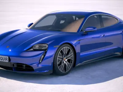 Porsche Taycan Turbo 2020 VRAY 3D model