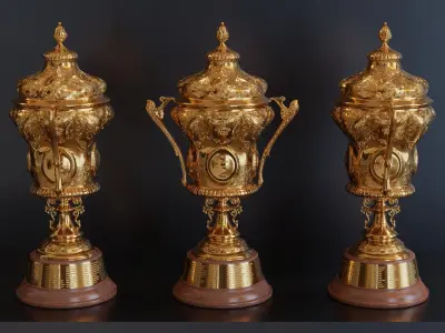 F1 Trophy -British GP Trophy Low-poly 3D model