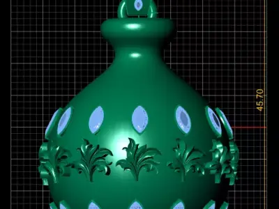 Royal   Pendant with Ruby Stones  3D Printable Jewelry 3D print model